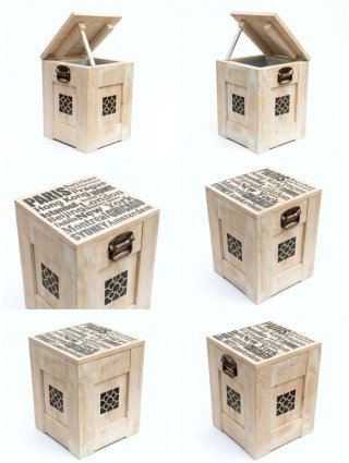 Caja Decorativa Madera Estilo Vintage