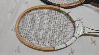 Racchette da tennis antiche Spalding e Wilson