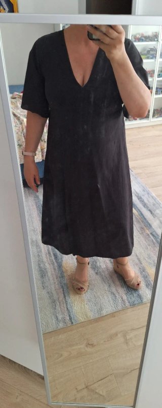 Vestido de lino negro