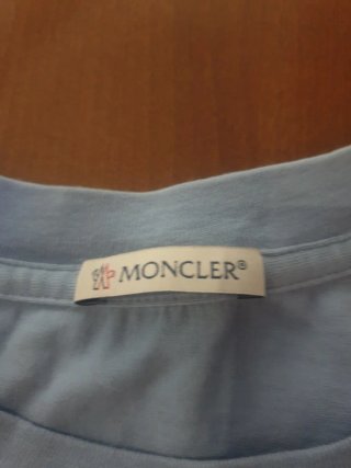 Maglietta Moncler Donna Azzurra Stampa Tropical