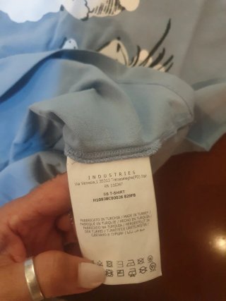 Maglietta Moncler Donna Azzurra Stampa Tropical