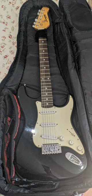SONORA Guitarra Eléctrica Negra