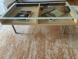 Mesa Centro IKEA MAGIKER 135x75cm Madera/Cristal