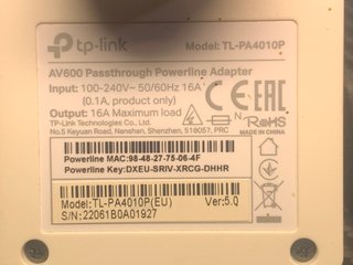 Adaptador TP-Link Powerline Ethernet