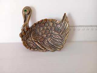 Cinzeiro Vintage Cisne Bronze Maciço