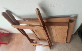 Mesa de dominó plegable de madera