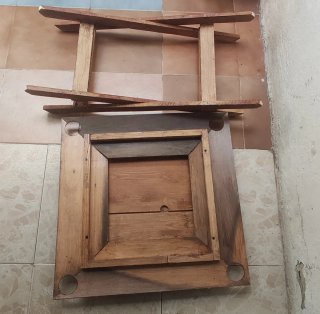 Mesa de dominó plegable de madera