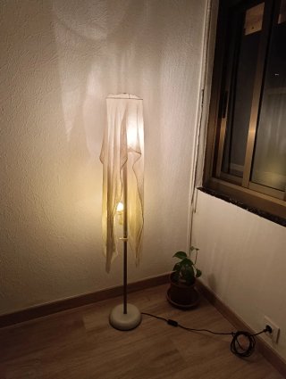 Lámpara de pie Ikea vintage tela