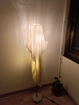 Lámpara de pie Ikea vintage tela