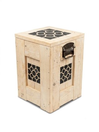 Caja decorativa madera y metal