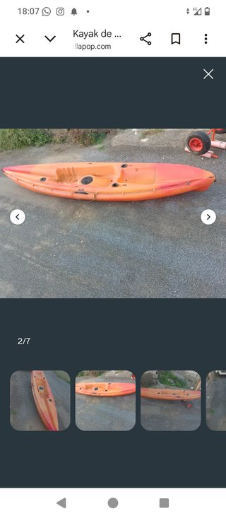 Kayak 1 plaza naranja