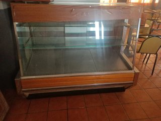 Expositor de cristal con 2 baldas