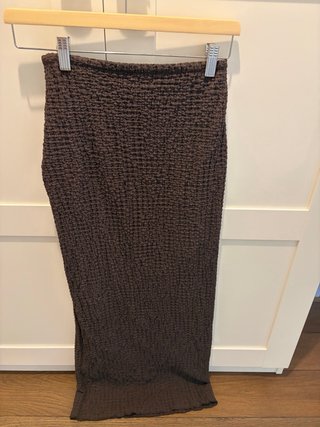 Falda larga Zara marrón talla S