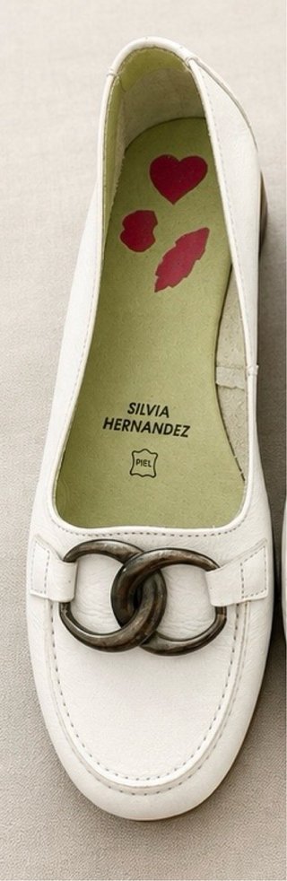 Mocasines Blanco de piel  Talla 37