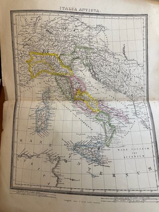 Mapa Italia Antigua 1856