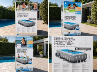 Piscina Rectangular Intex Prism Frame 4m