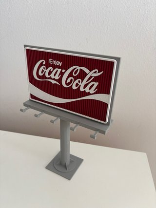 Letreiro Billboard Coca-Cola 1:32