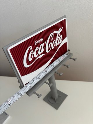 Letreiro Billboard Coca-Cola 1:32