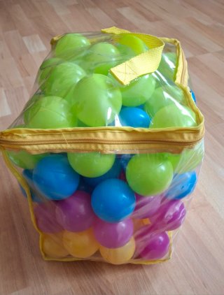 Bolsa 100 Bolas Plástico Colores