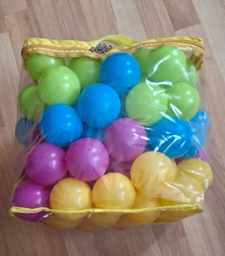Bolsa 100 Bolas Plástico Colores