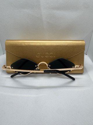 Gafas de Sol Gucci Diamante Doradas Verdes