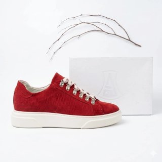 Scarpe uomo sportive rosse pelle 40 italy