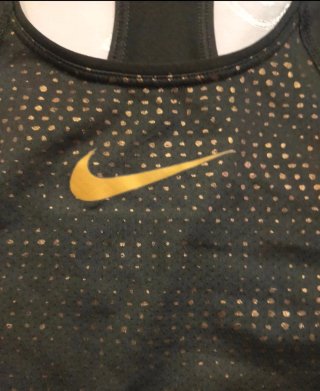 Canotta Nike donna nera e oro taglia XS