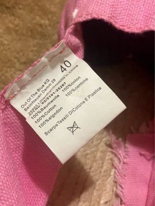 Alpargatas rosa lona talla 40 nuevas