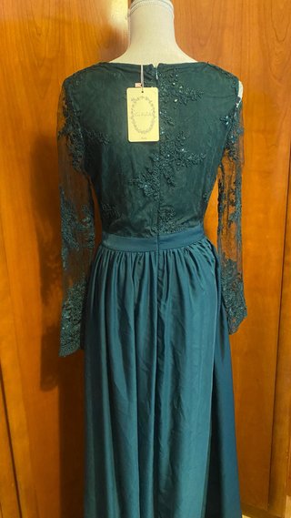 Vestido de fiesta verde/petróleo talla M