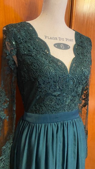 Vestido de fiesta verde/petróleo talla M