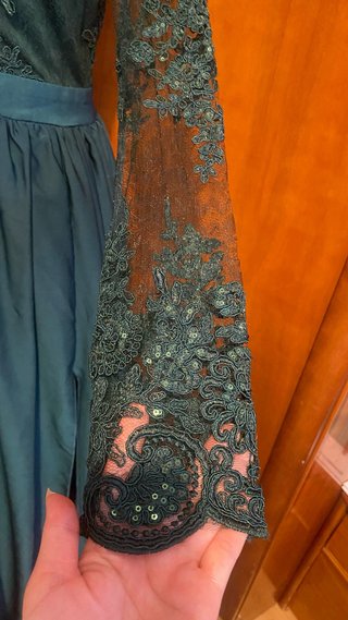 Vestido de fiesta verde/petróleo talla M