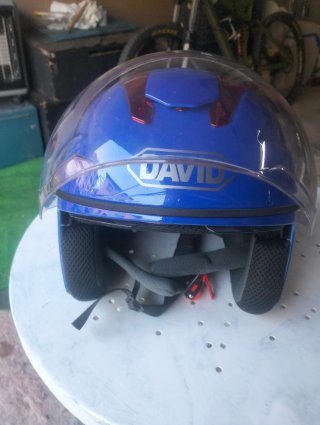 Casco Jet Azul DAVID