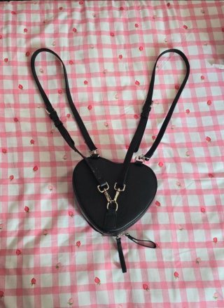 Bolso Corazón Negro 2 en 1