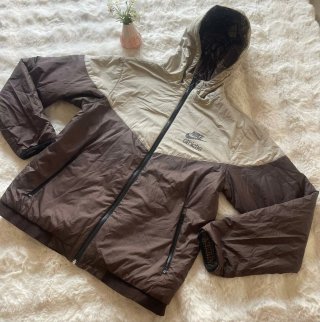 Sudadera reversible gris y marrón
