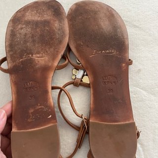 Sandalias Piel Joya Marrón