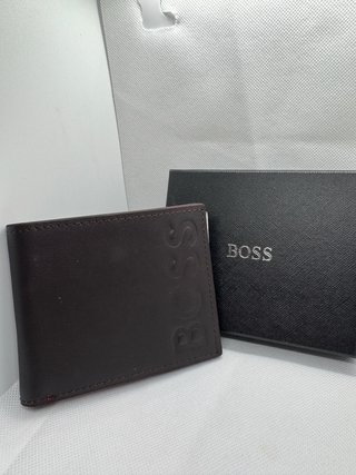 Billetera BOSS Marrón Cuero