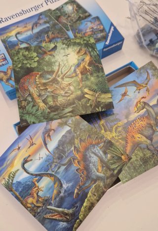3 Puzzles Ravensburger 49 piezas Dinosaurios