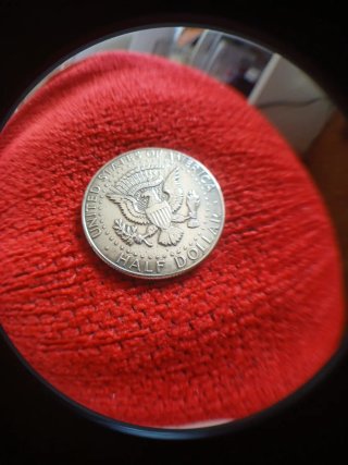 Moneda 50 Centavos USA 1967 Kennedy Plata