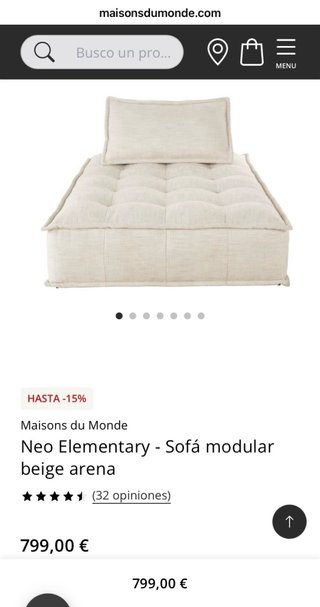 Sofá modular NEO Maisons du Monde beige