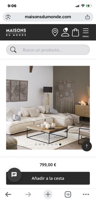 Sofá modular NEO Maisons du Monde beige