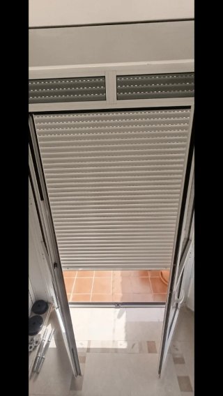 Puerta doble aluminio blanco