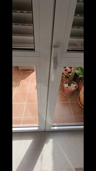 Puerta doble aluminio blanco