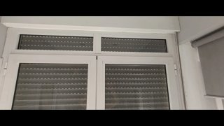 Puerta doble aluminio blanco