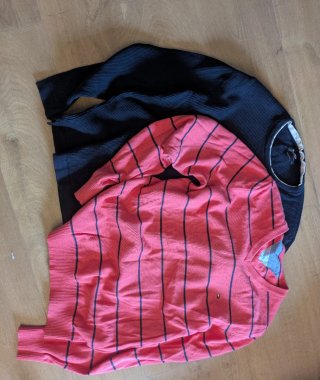 2 Jerséis Hombre Talla M Negro y Rosa