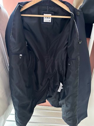 Gabardina Zara Azul Impermeable