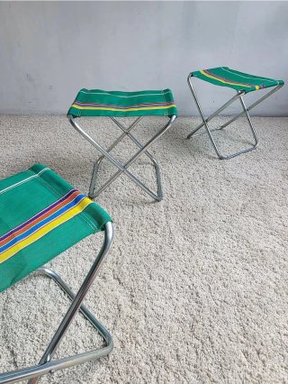 3 taburetes plegables | Vintage 70s