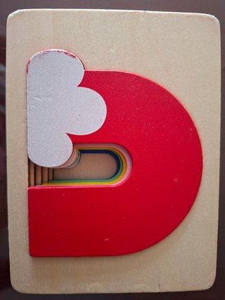 Puzzle infantil madera letra D