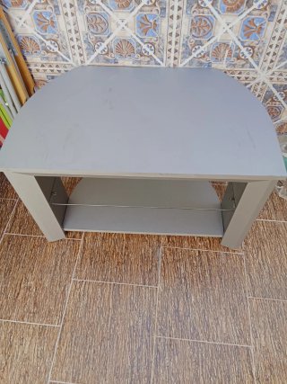 Mesa TV cristal y metal