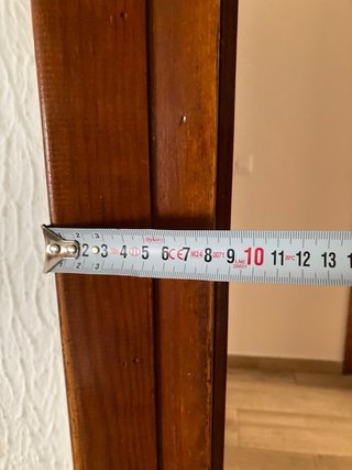 Puerta madera con cristal