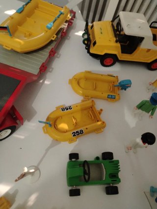 Playmobil vintage: camion, auto, barca, moto